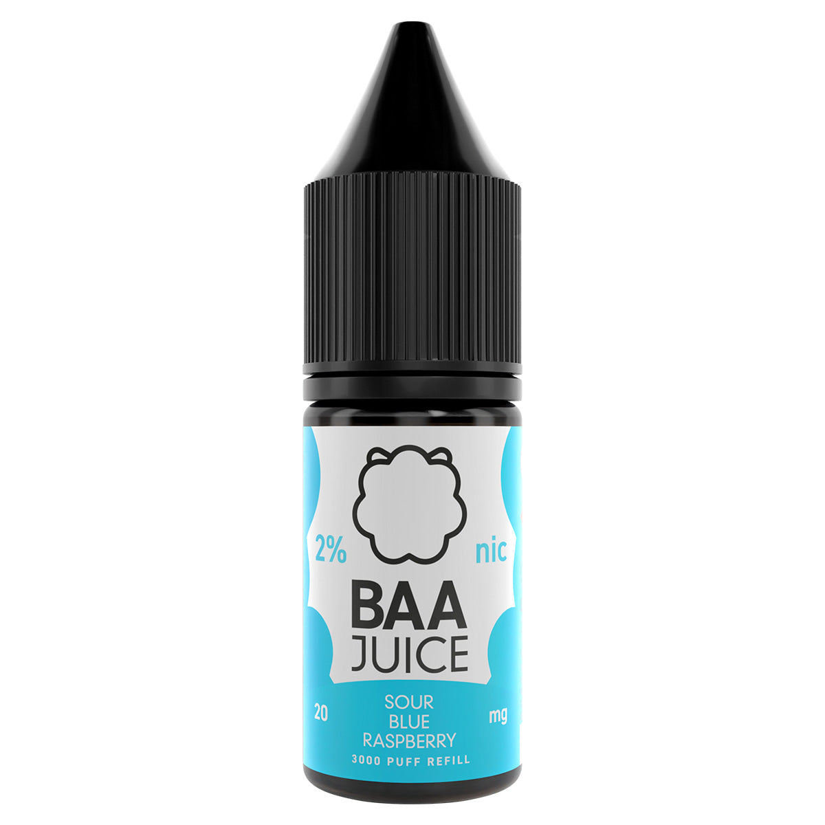 sour blue raspberry 10ml nic salt vape juice by baa juice - prime vapes uk