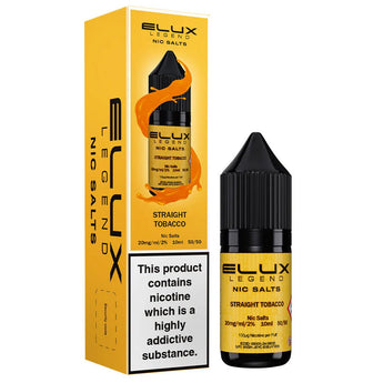 Straight Tobacco 10ml Nic Salt E - liquid By Elux Legend - Prime Vapes UK