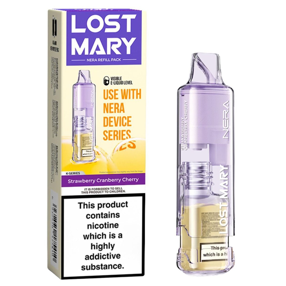 Strawberry Cranberry Cherry Nera 30K Pureview Pre - filled Pod by Lost Mary - Prime Vapes UK