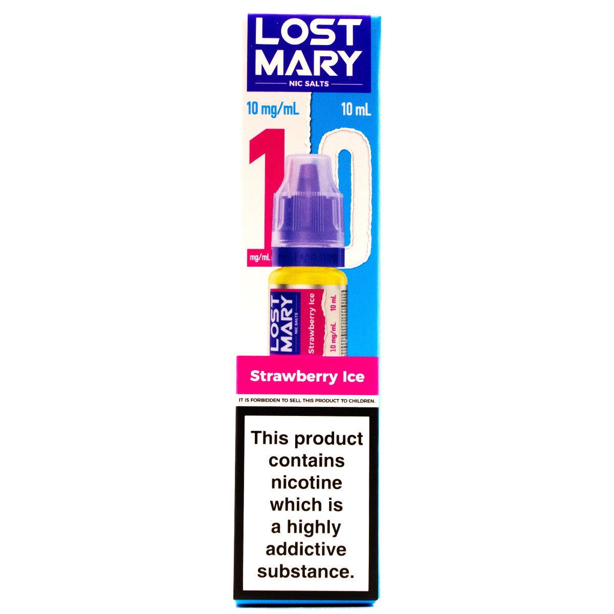 Strawberry Ice 10ml Nic Salt E-liquid By Lost Mary Nic Salts  Prime Vapes  UK