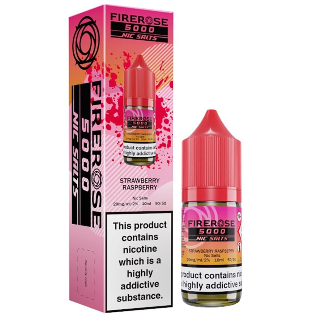 Strawberry Raspberry 10ml Nic Salt E - liquid By Elux Firerose 5000 - Prime Vapes UK