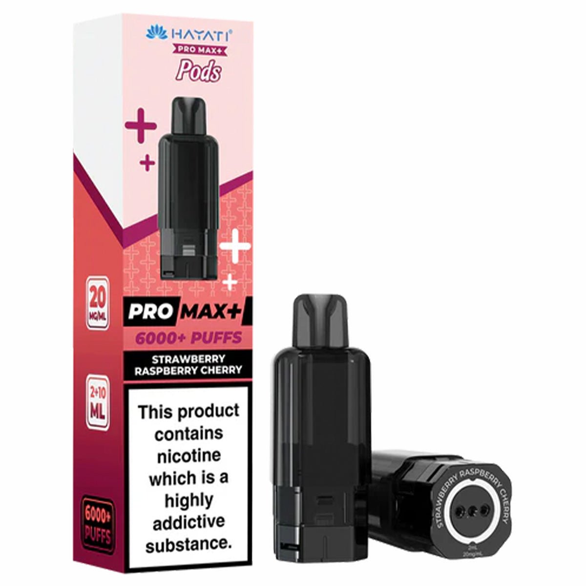 Strawberry Raspberry Cherry Pro Max Plus 6k Prefilled Pod by Hayati - Prime Vapes UK