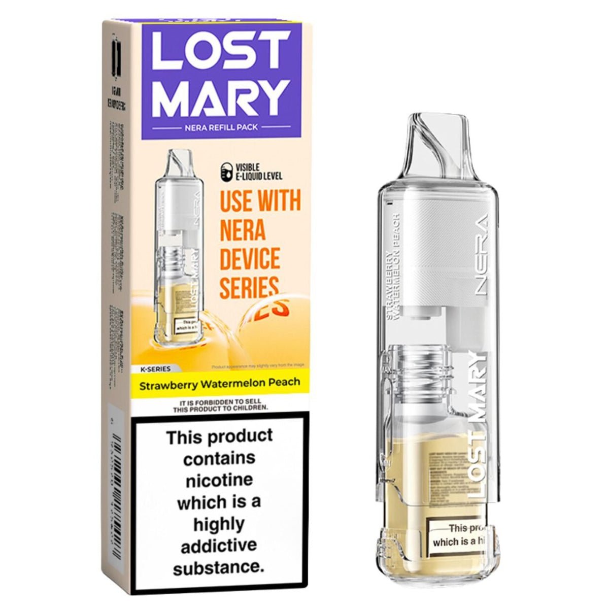 Strawberry Watermelon Peach Nera 30K Pureview Pre - filled Pod by Lost Mary - Prime Vapes UK