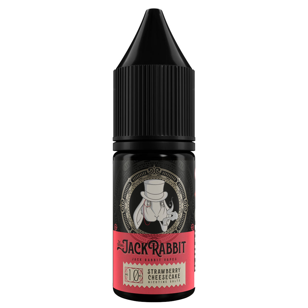 strawberry cheesecake 10ml nic salt e-liquid by jack rabbit