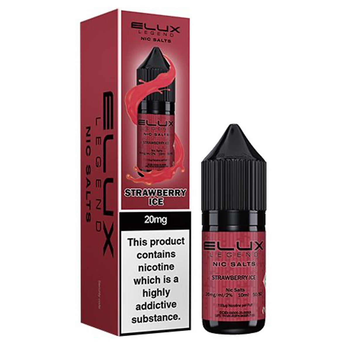 Strawberry Ice 10ml Nic Salt E-liquid By Elux Legend