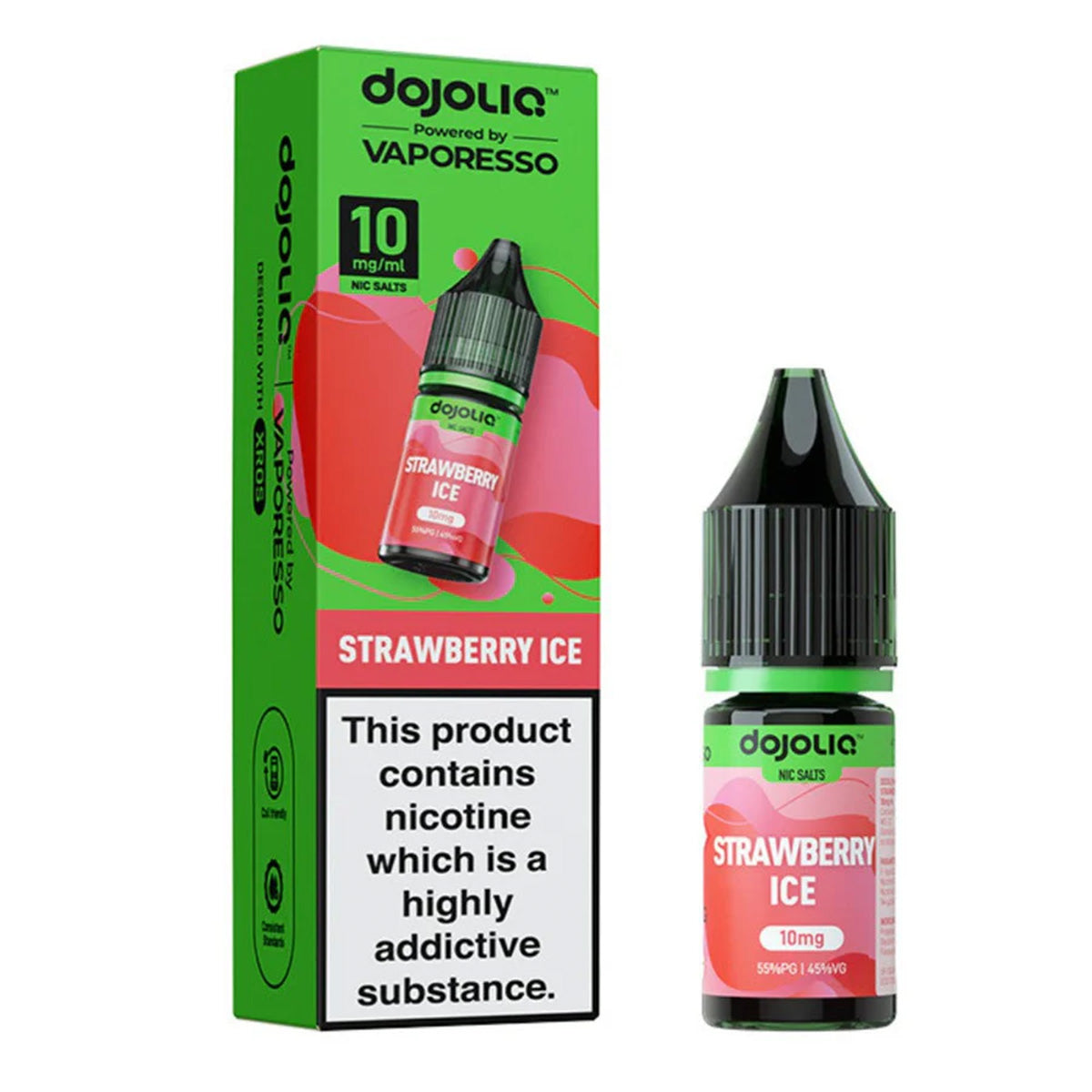 strawberry ice dojoliq 10ml nic salt vape juice by vaporesso