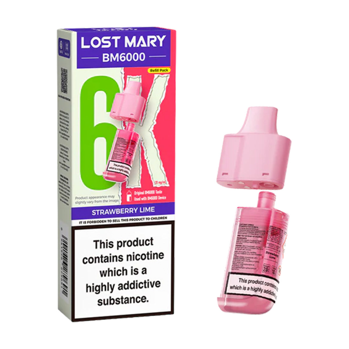 strawberry lime lost mary bm6000 refill pod