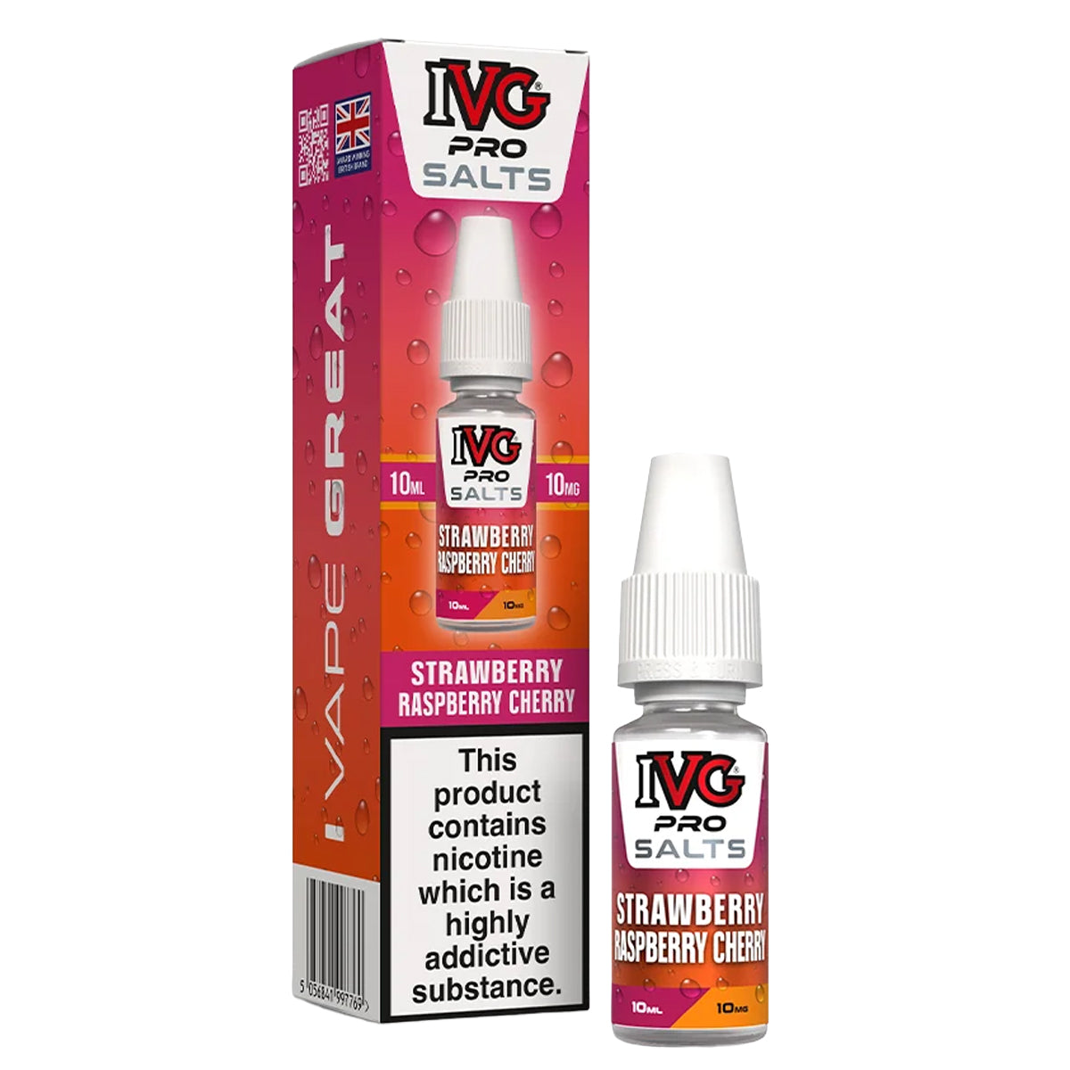 Strawberry Raspberry Cherry 10ml Nic Salt by IVG Pro Salts