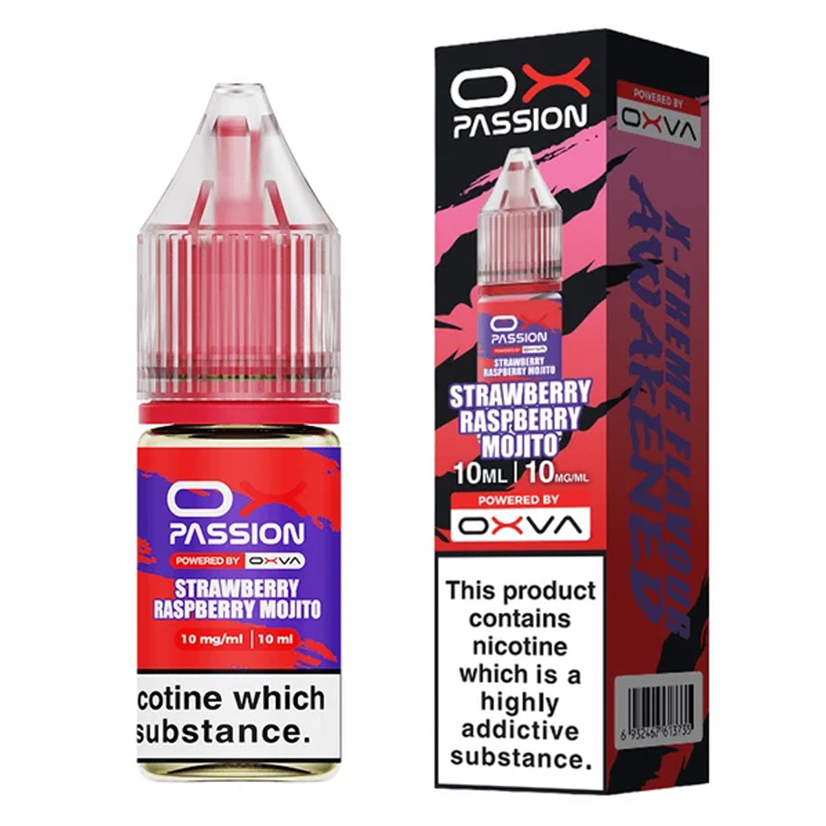 Strawberry Raspberry Mojito 10ml Nic Salt by OX Passion