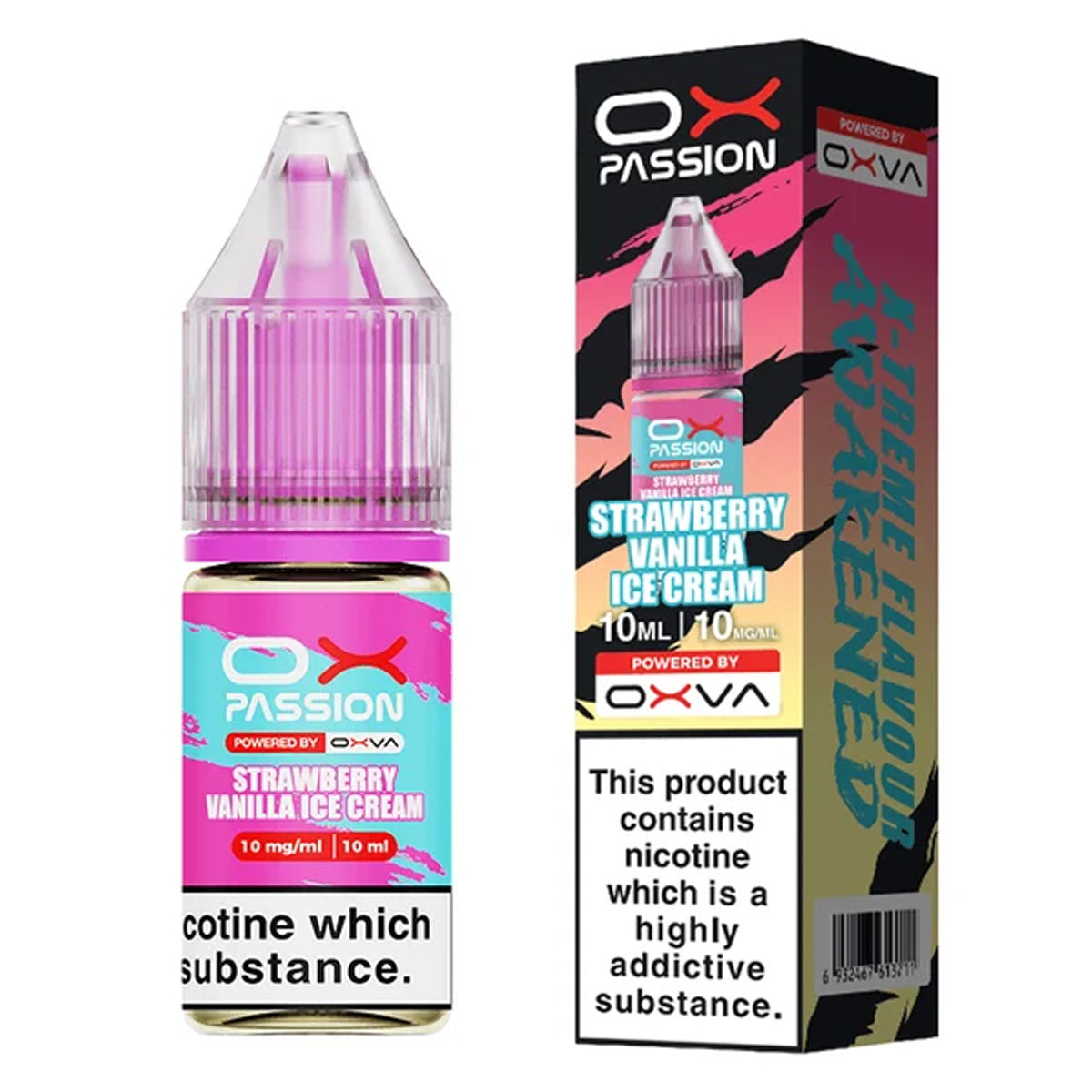 Strawberry Vanilla Ice Cream 10ml Nic Salt by OX Passion