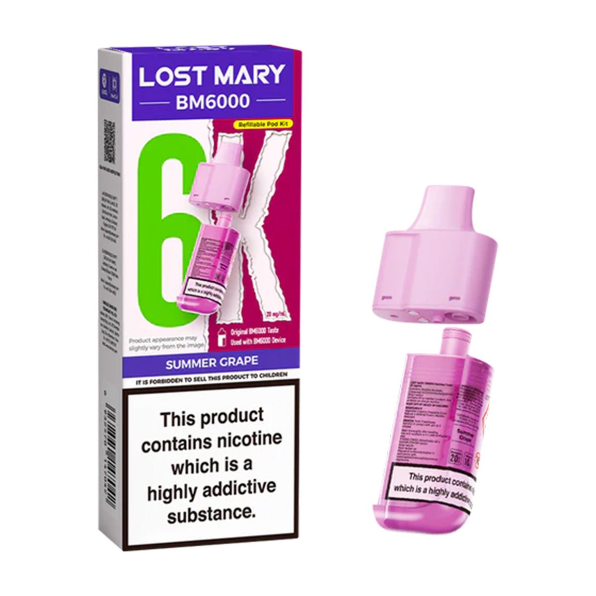 Summer Grape BM6000 Prefilled Pod by Lost Mary - Prime Vapes UK