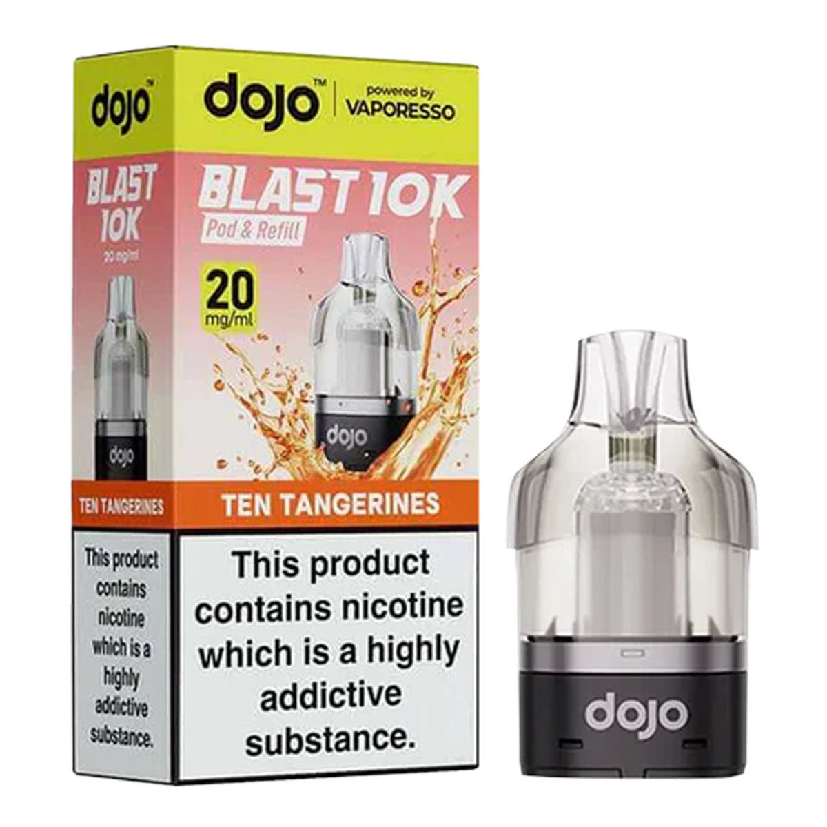 Ten Tangerines Dojo Blast 10K Pre - filled Pod by Vaporesso - Prime Vapes UK