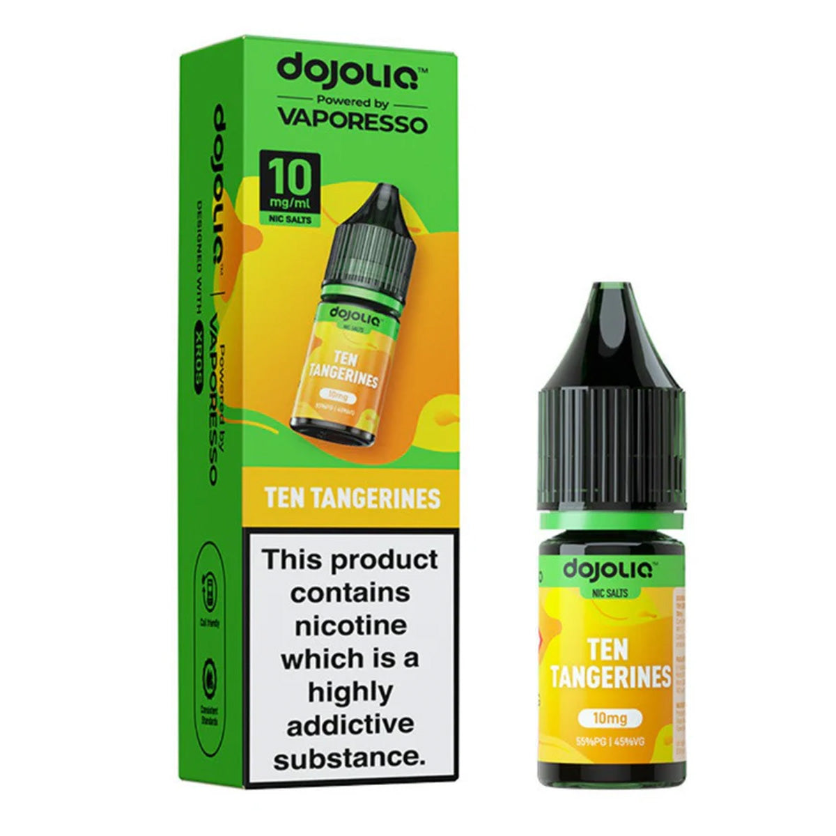 ten tangerines dojoliq 10ml nic salt vape juice by vaporesso