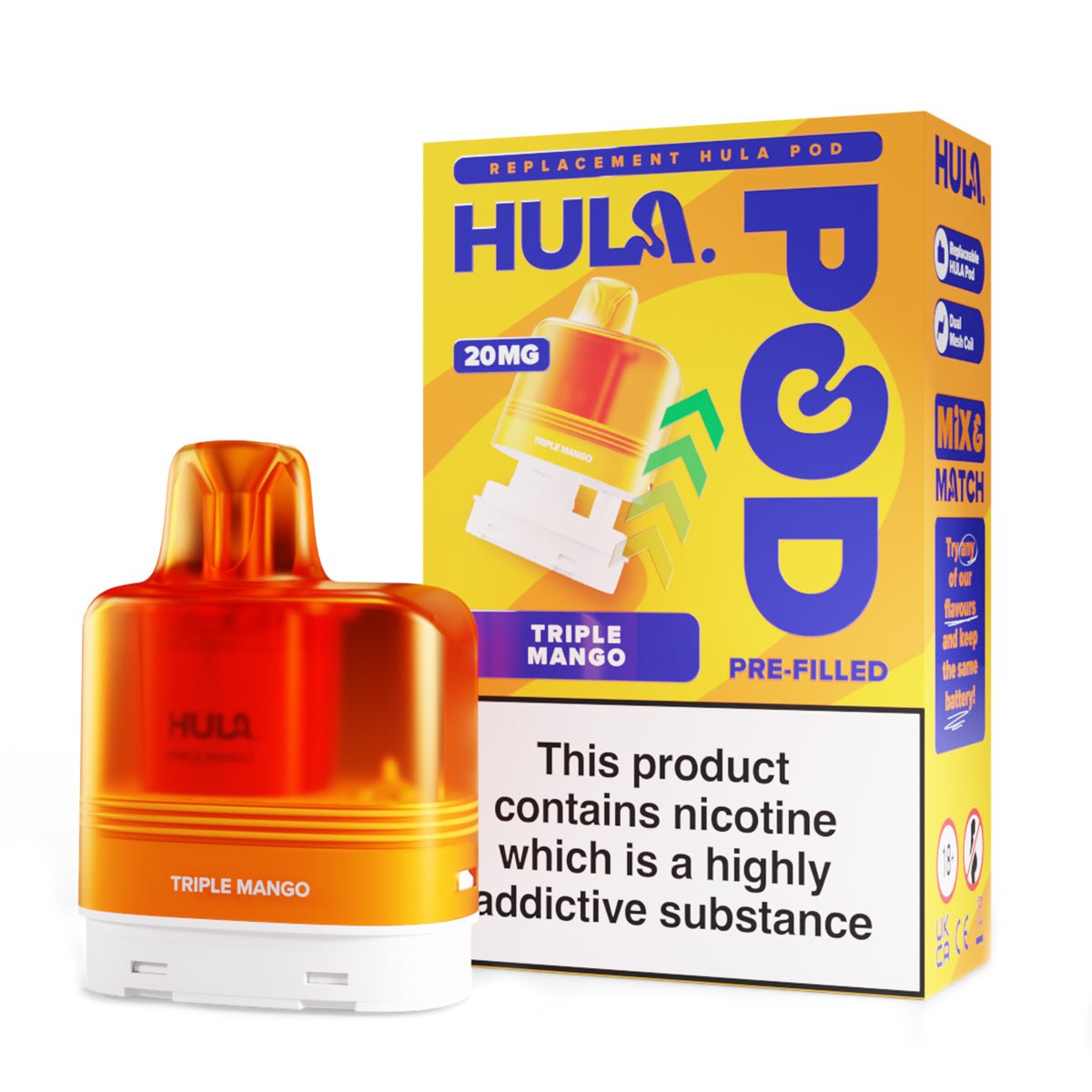 Triple Mango Prefilled Pod by Hula - Prime Vapes UK