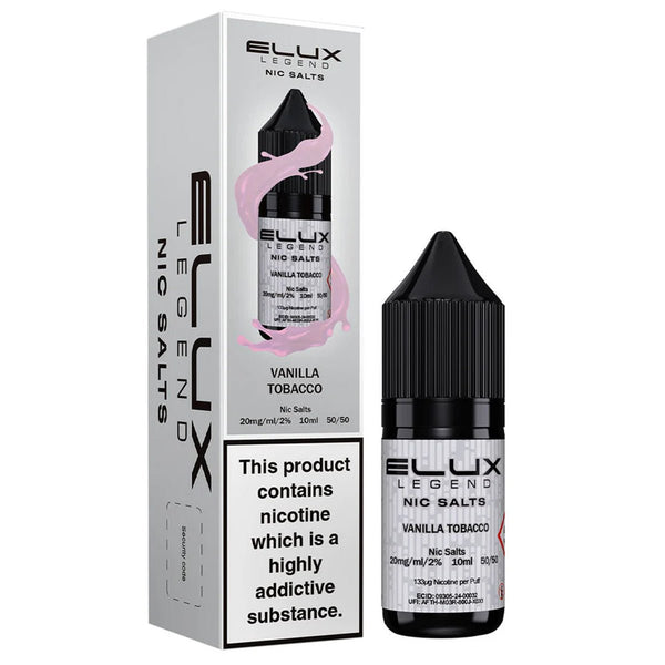 Vanilla Tobacco 10ml Nic Salt E-liquid By Elux Legend  Prime Vapes UK