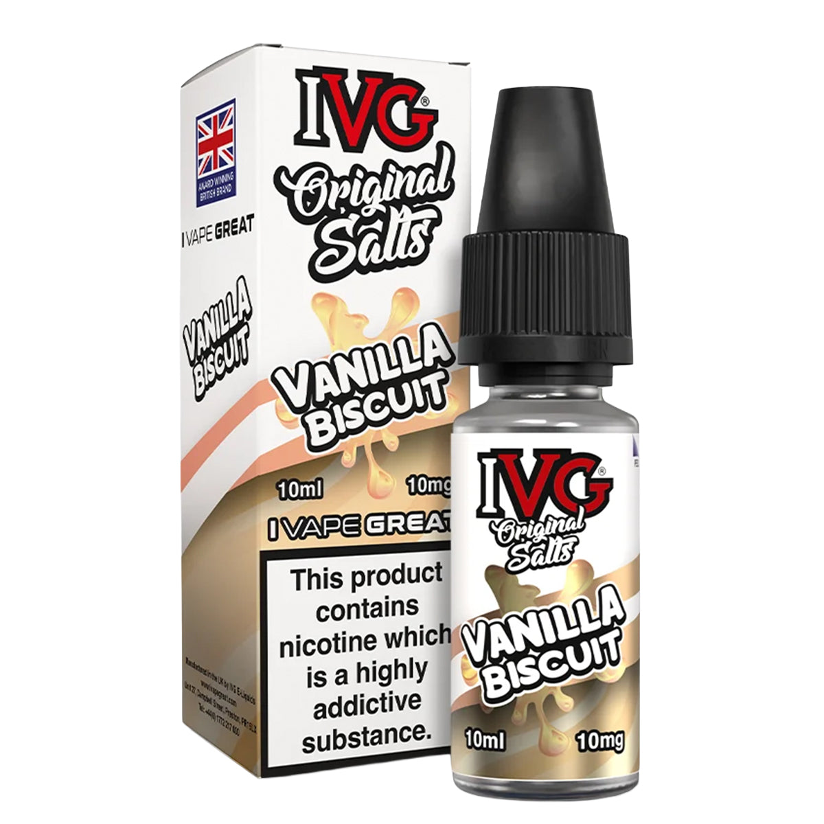 Vanilla Biscuit 10ml Nic Salt by IVG Original Salts
