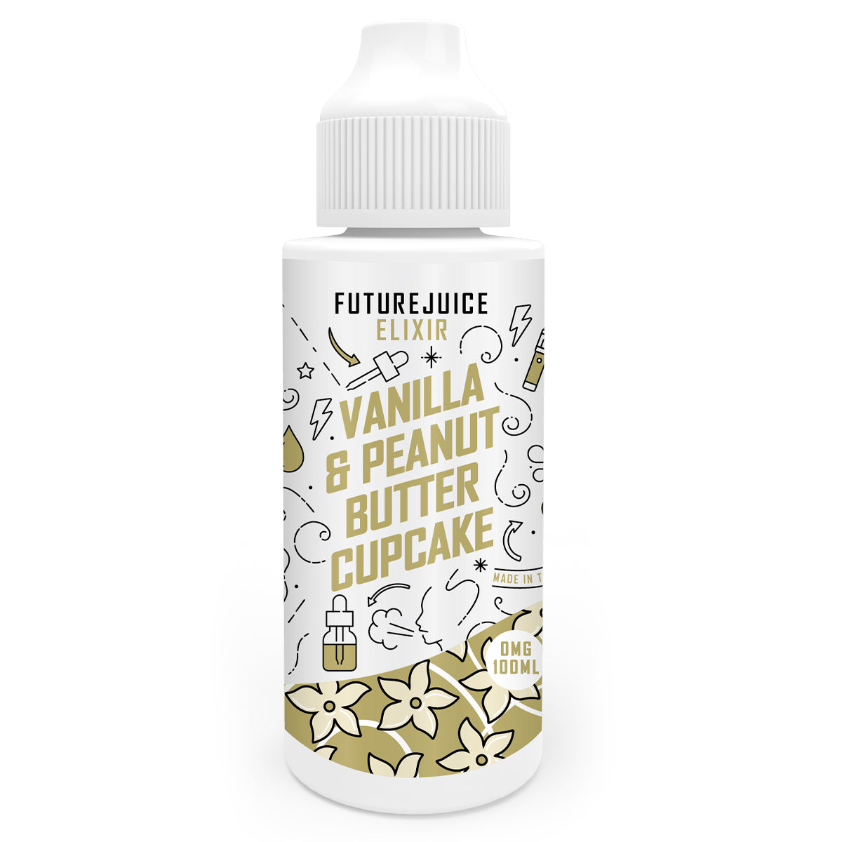 vanilla peanut butter cupcake future juice 100ml shortfill e-liquid