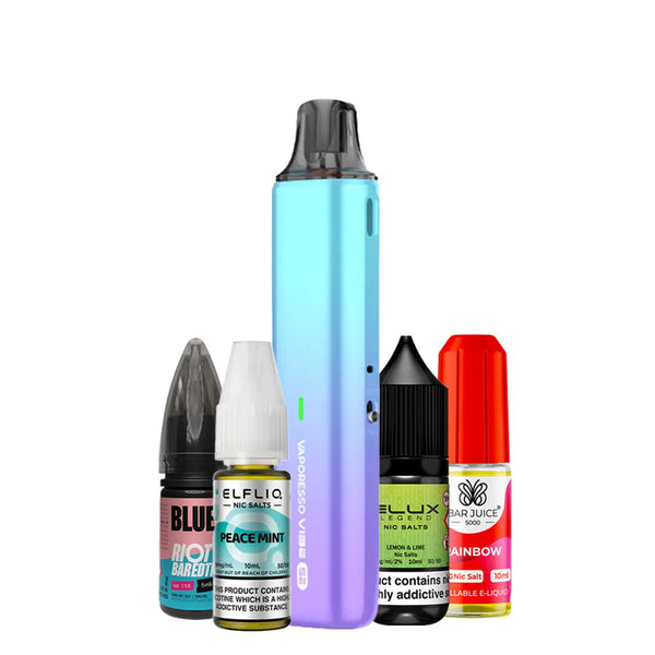 Vibe SE Vape Pod Bundle Starter Kit By Vaporesso | 4 E-liquids Prime Vapes UK Vibe SE Vape Pod Bundle Starter Kit By Vaporesso | 4 E-liquids Prime Vapes UK