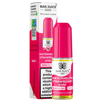 Watermelon Strawberry Kiwi 10ml Nic Salt E-liquid By Bar Juice 5000 - Prime Vapes UK