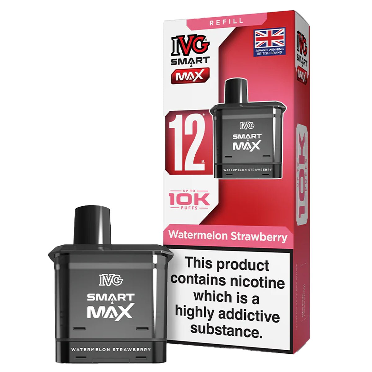 Watermelon Strawberry Pre - filled Pod by IVG Smart Max - Prime Vapes UK