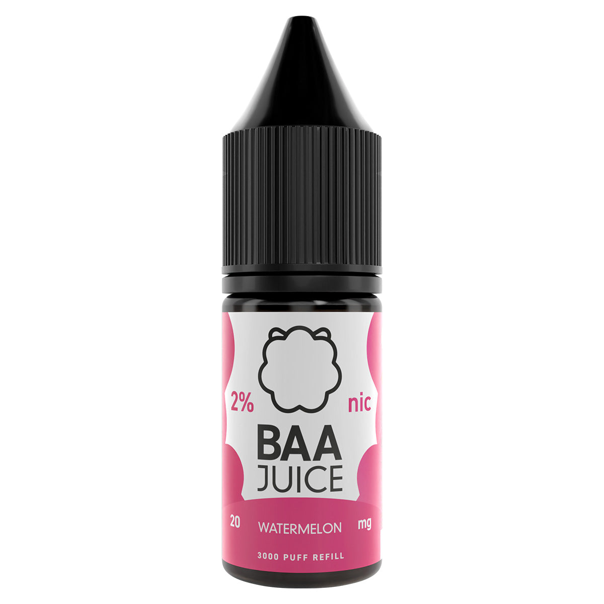 watermelon 10ml nic salt vape juice by baa juice - prime vapes uk