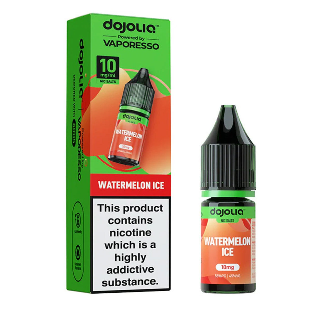 watermelon ice dojoliq 10ml nic salt vape juice by vaporesso