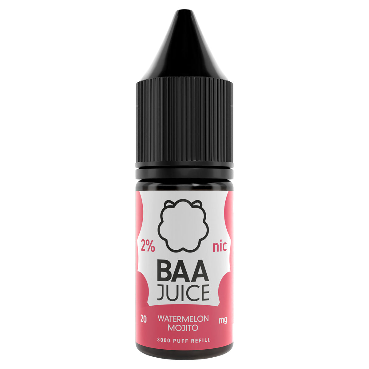 watermelon mojito 10ml nic salt vape juice by baa juice - prime vapes uk
