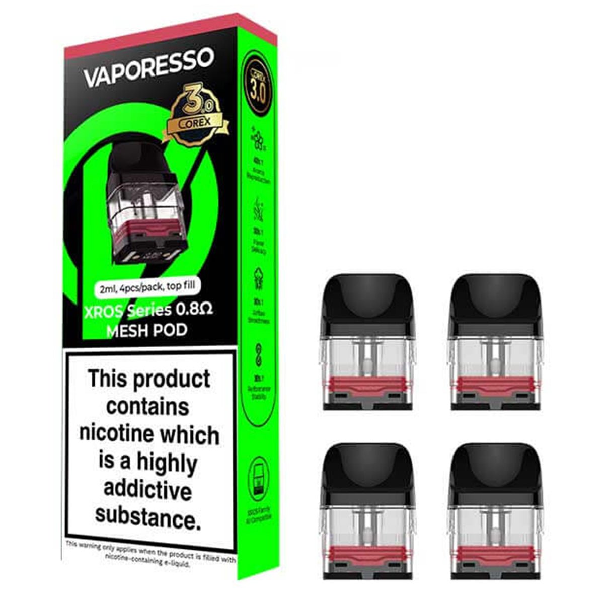Xros Corex 3.0 Replacement Pods By Vaporesso Prime Vapes UK Xros Corex 3.0 Replacement Pods By Vaporesso Prime Vapes UK