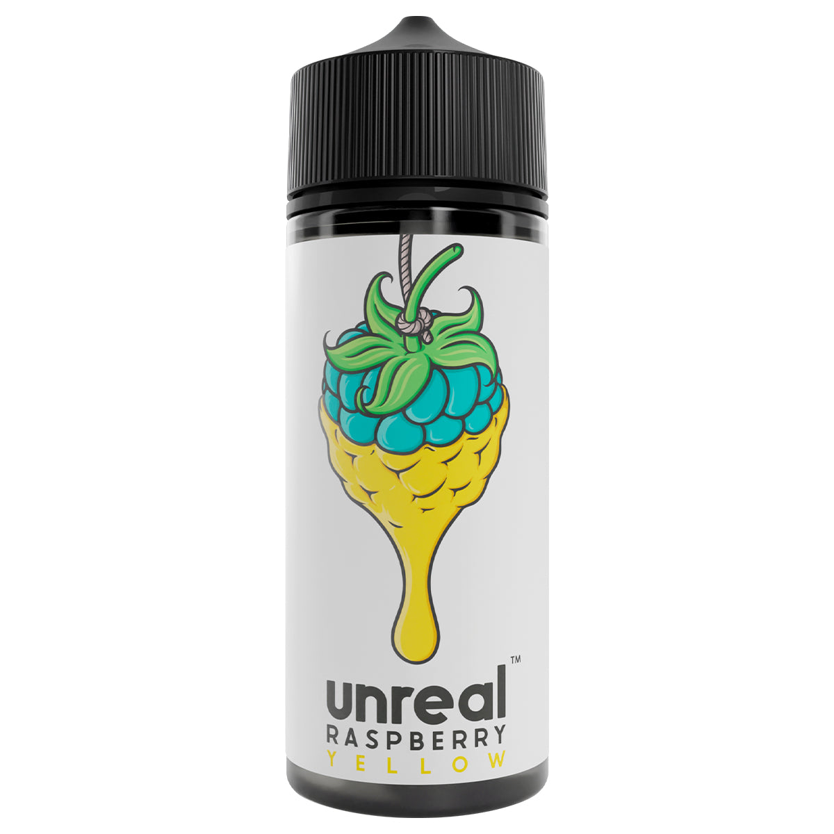 yellow 100ml shortfill vape juice by unreal raspberry