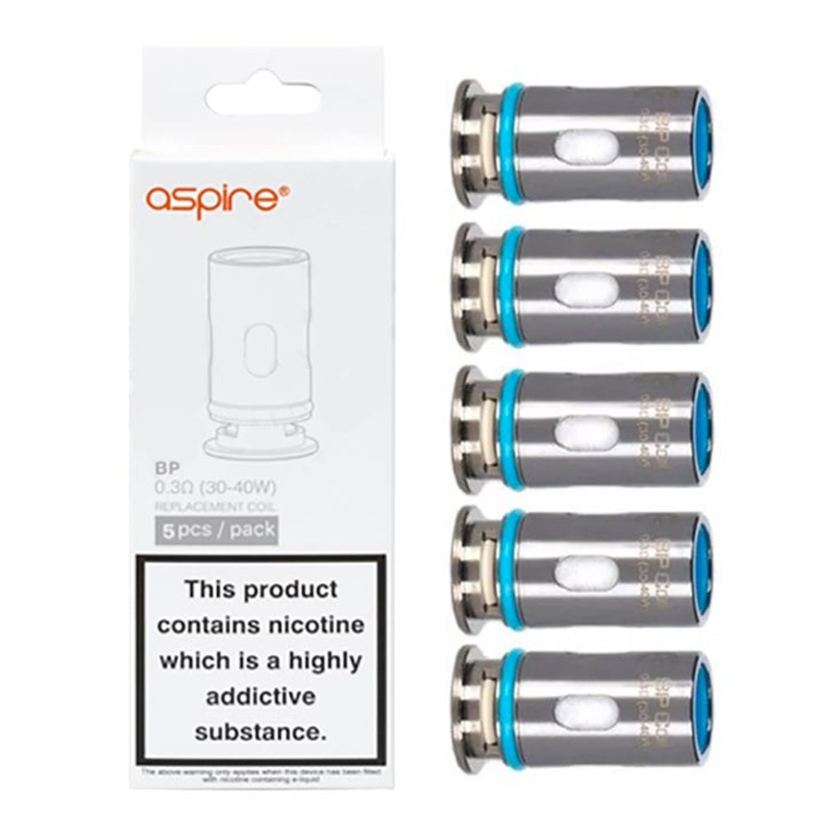 Aspire BP Replacement Coils - 5 Pack - Prime Vapes UK