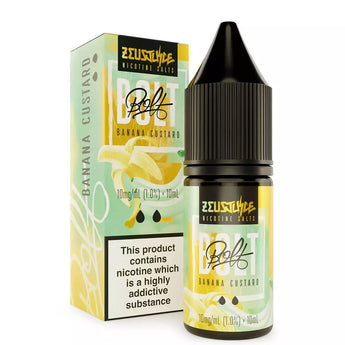 Banana Custard 10ml Nic Salt E-liquid By Zeus Juice Bolt - Prime Vapes UK