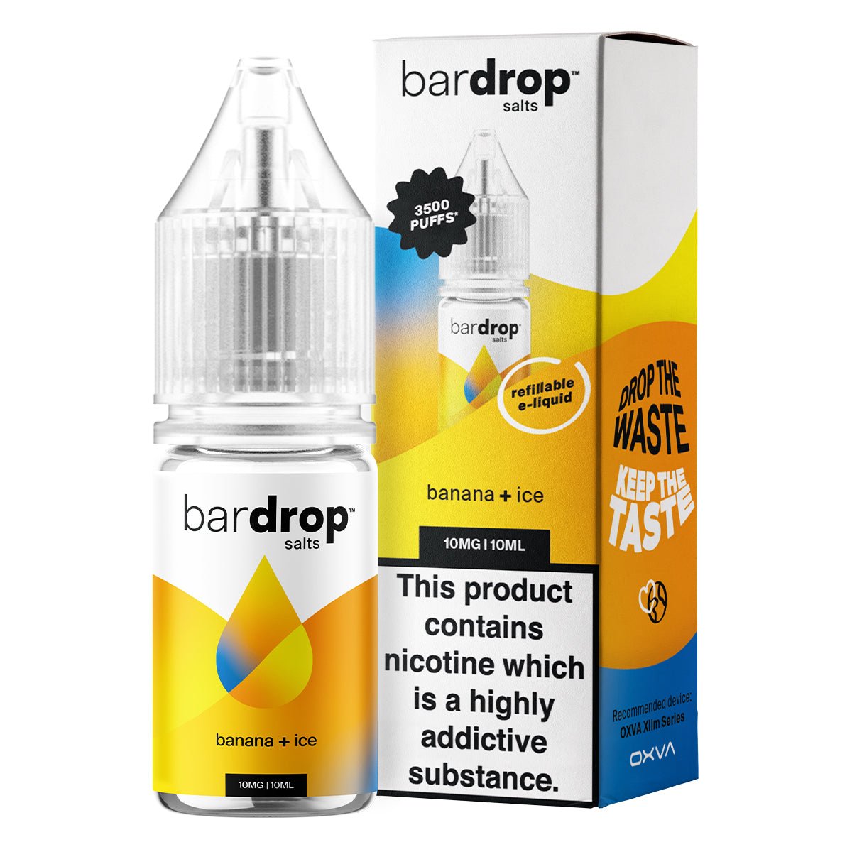 Banana Ice 10ml Nic Salt By Bar Drop Salts - Prime Vapes UK