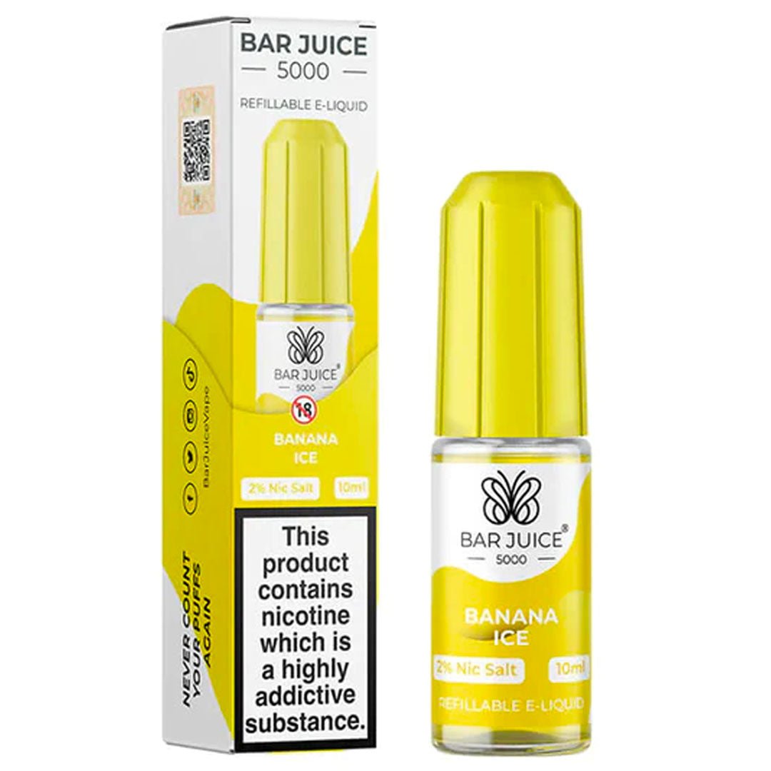 Banana Ice 10ml Nic Salt E-liquid By Bar Juice 5000 - Prime Vapes UK