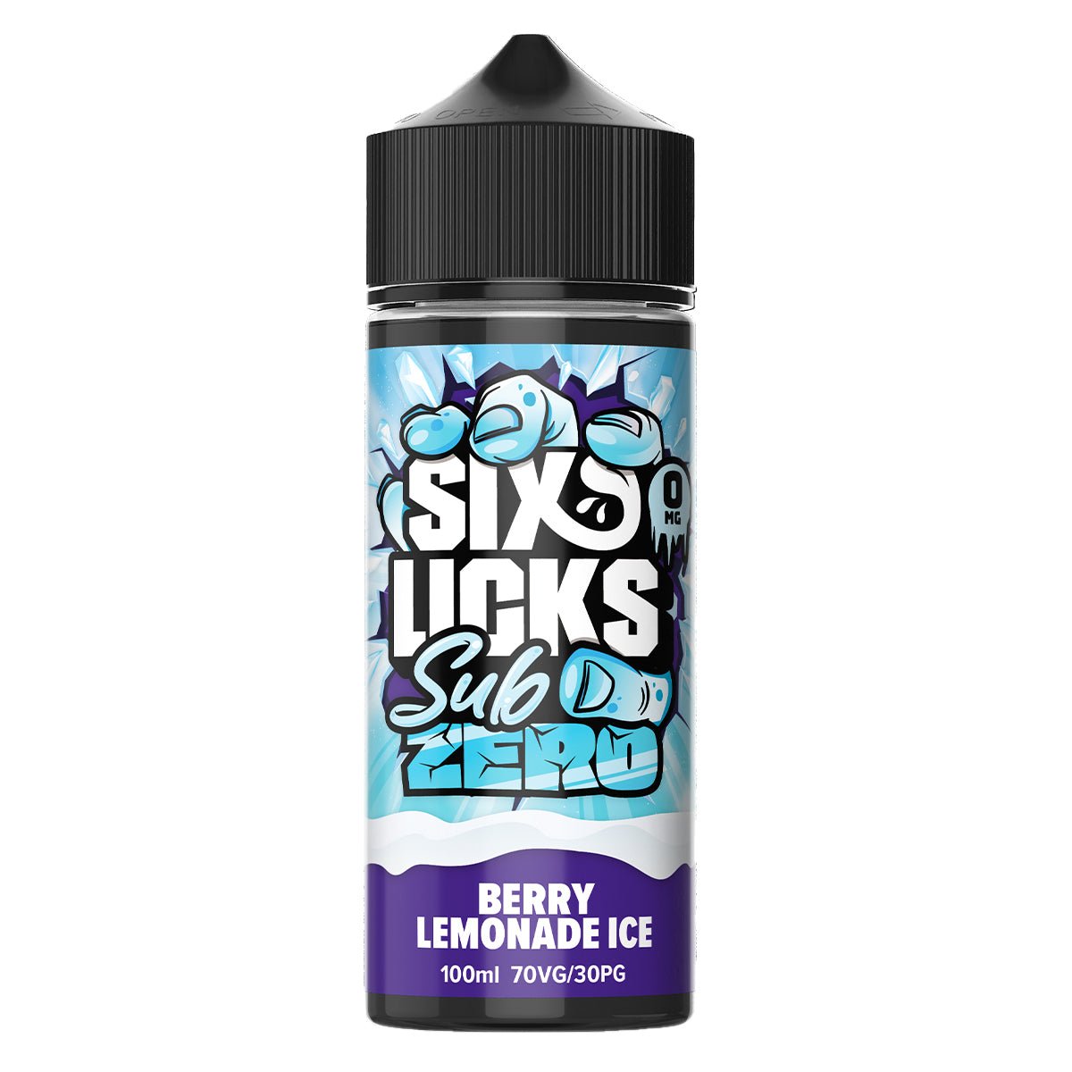 Berry Lemonade Ice Sub Zero 100ml Shortfill By Six Licks - Prime Vapes UK