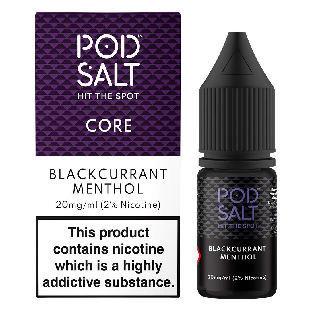 Blackcurrant Menthol 10ml Nic Salt By Pod Salt - Prime Vapes UK