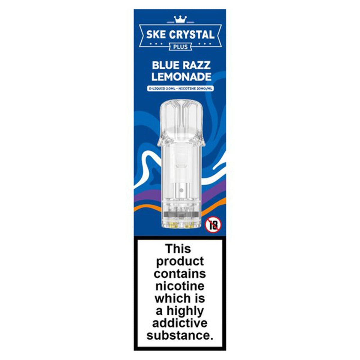 Blue Razz Lemonade Crystal Plus Prefilled Pods by SKE Crystal Bar - Prime Vapes UK