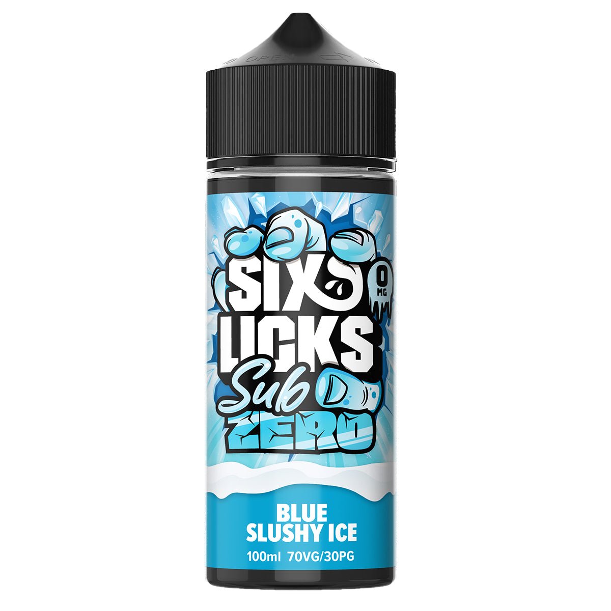 Blue Slushy Ice Sub Zero 100ml Shortfill By Six Licks - Prime Vapes UK