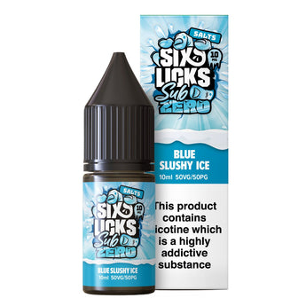 Blue Slushy Ice Sub Zero 10ml Nic Salt By Six Licks - Prime Vapes UK