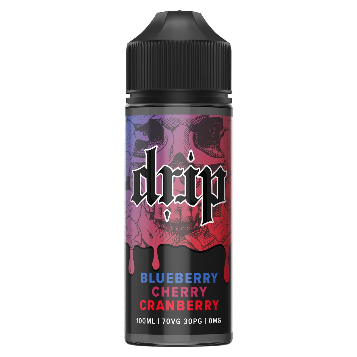 Blueberry Cherry Cranberry 100ml Shortfill By Drip - Prime Vapes UK