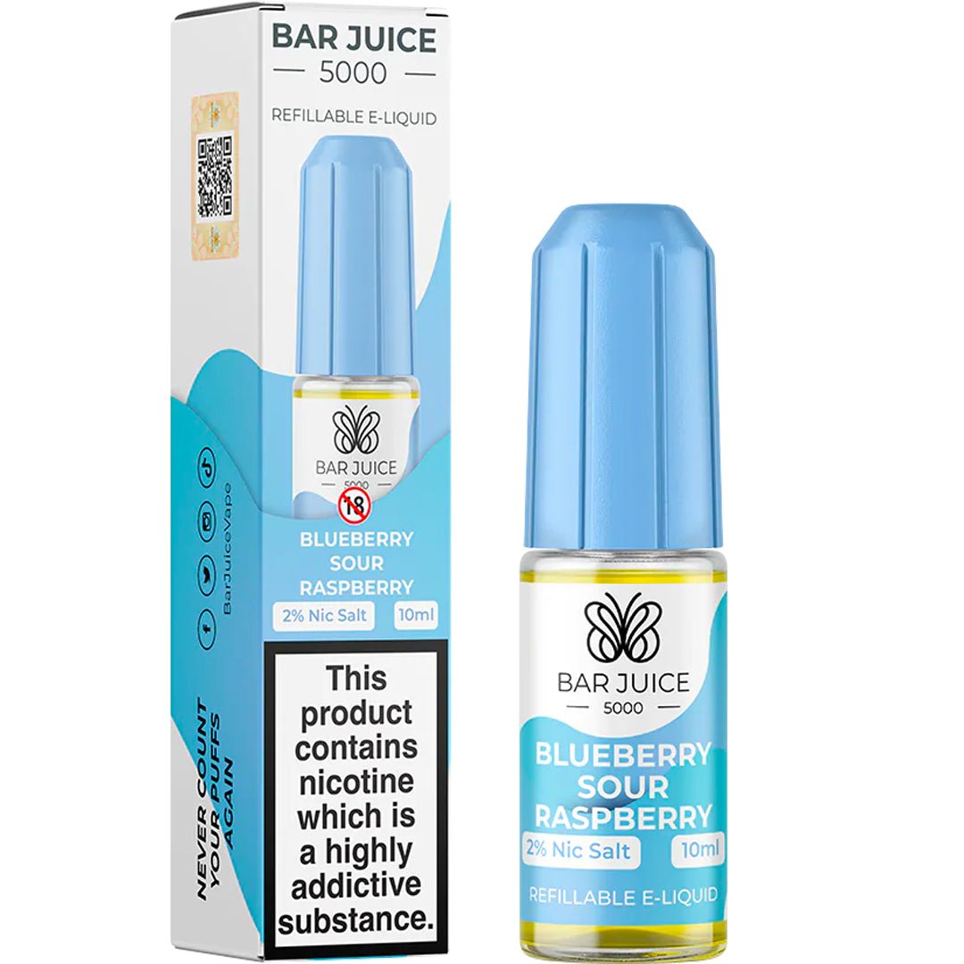 Blueberry Sour Raspberry 10ml Nic Salt E-liquid By Bar Juice 5000 - Prime Vapes UK