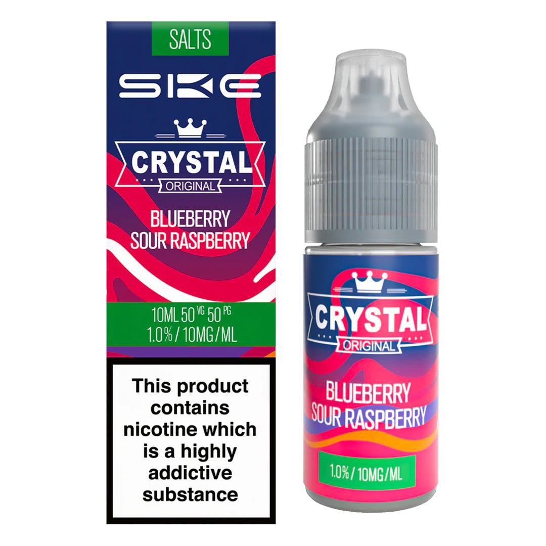 Blueberry Sour Raspberry 10ml Nic Salt E-liquid By SKE Crystal Bar Salts - Prime Vapes UK