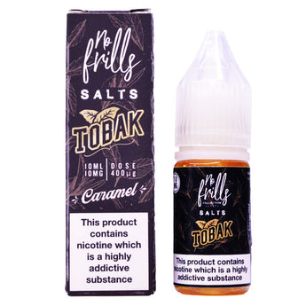 Caramel Tobak 10ml Nic Salt By No Frills - Prime Vapes UK