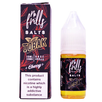 Cherry Tobak 10ml Nic Salt By No Frills - Prime Vapes UK