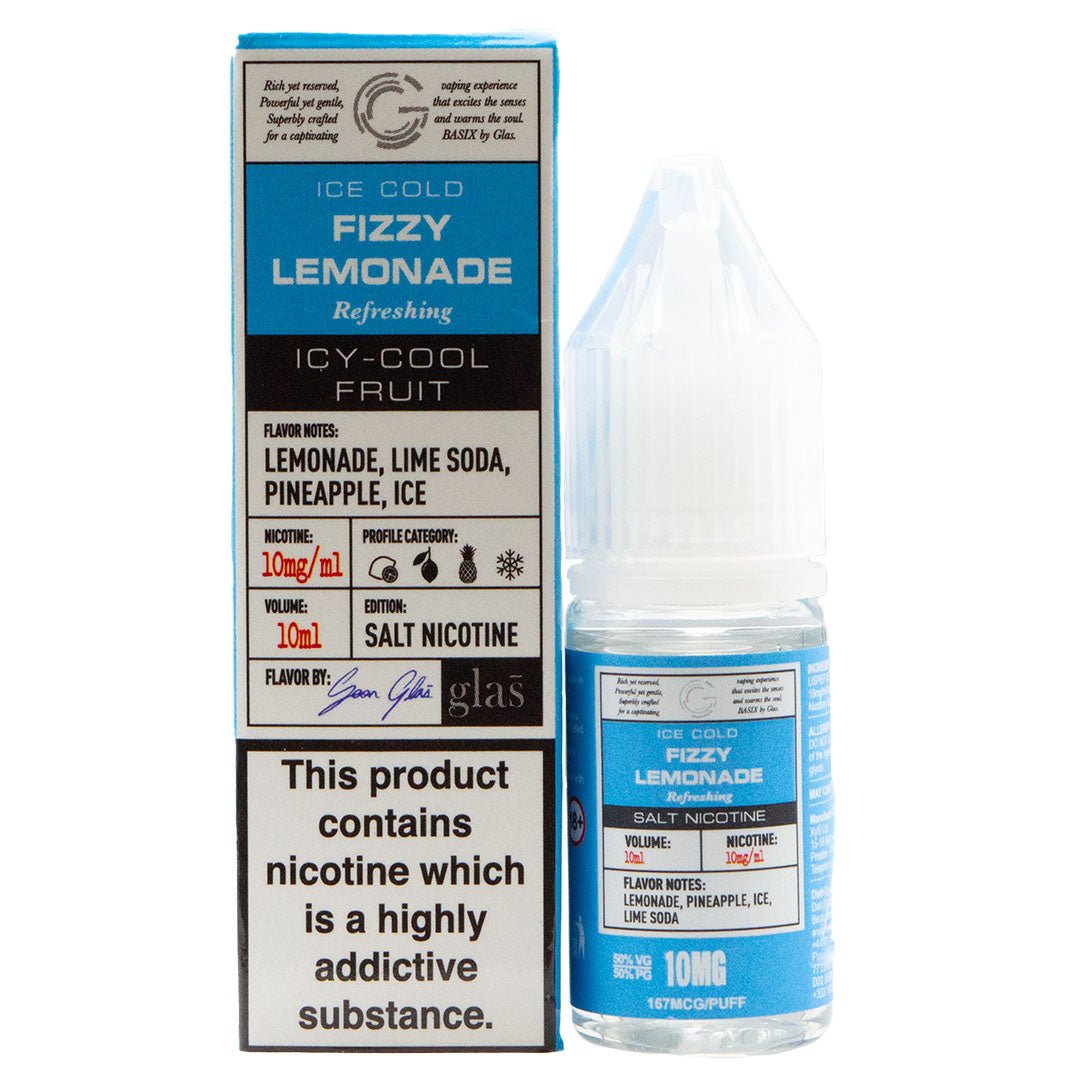 Fizzy Lemonade 10ml Nic Salt By Glas Basix - Prime Vapes UK