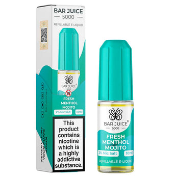 Fresh Menthol Mojito 10ml Nic Salt E-liquid By Bar Juice 5000 - Prime Vapes UK