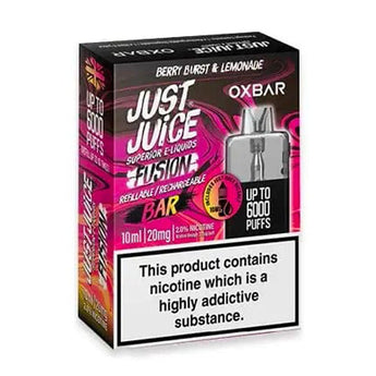 Just Juice Oxbar RDD Rechargeable Disposable Vape Kit By Oxva - Prime Vapes UK