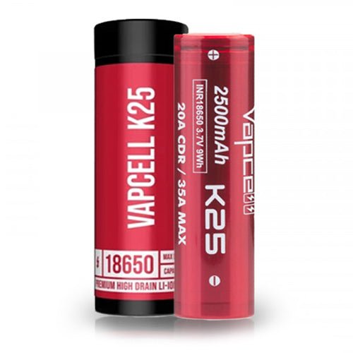 K25 2500mah 18650 Vape Battery By Vapcell Prime Vapes UK K25 2500mah 18650 Vape Battery By Vapcell Prime Vapes UK