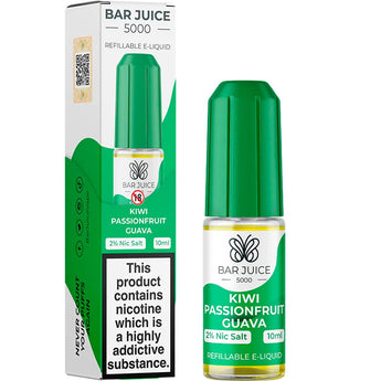 Kiwi Passionfruit Guava 10ml Nic Salt E-liquid By Bar Juice 5000 - Prime Vapes UK