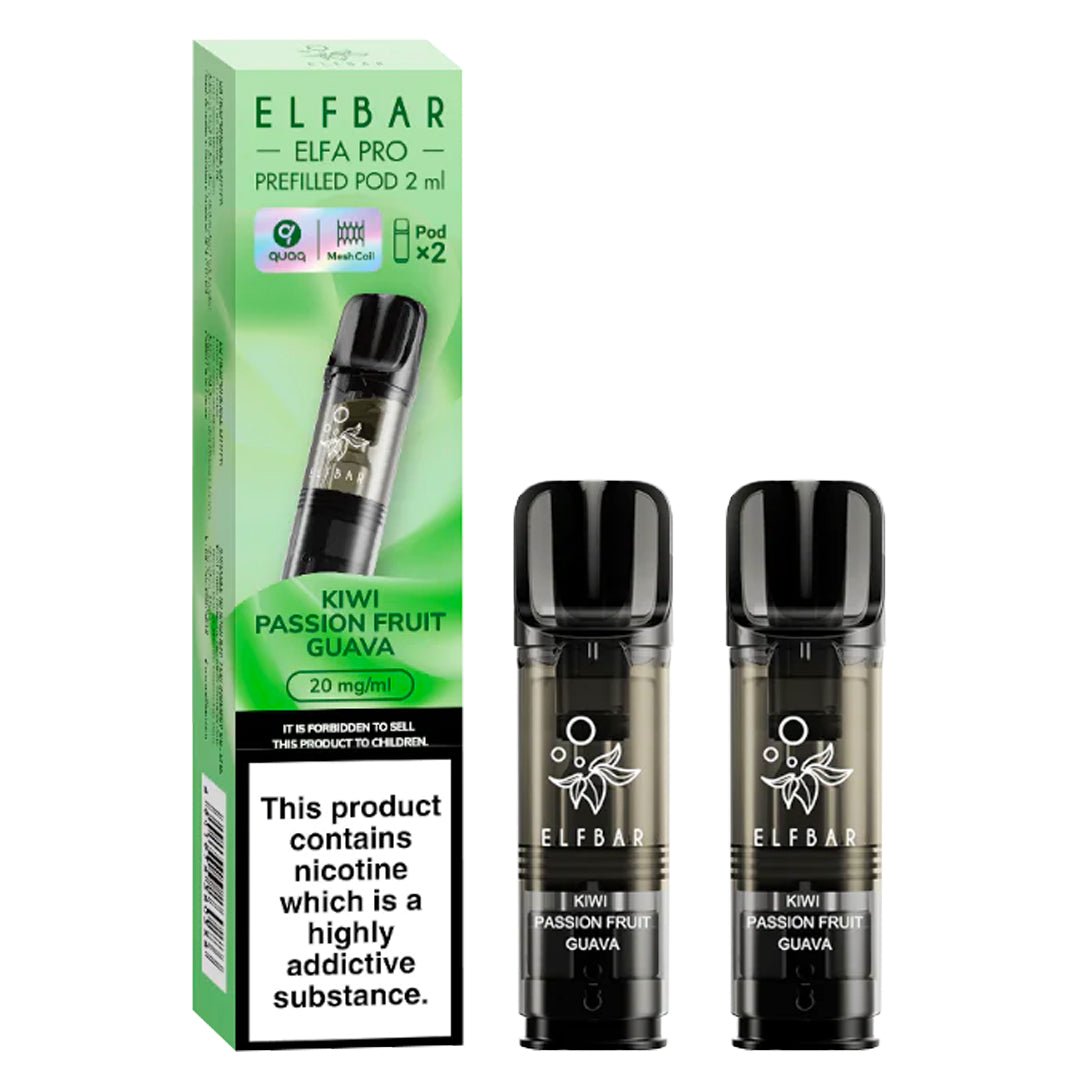 Kiwi Passionfruit Guava Elfa Pro Prefilled Pod by Elf Bar - Prime Vapes UK