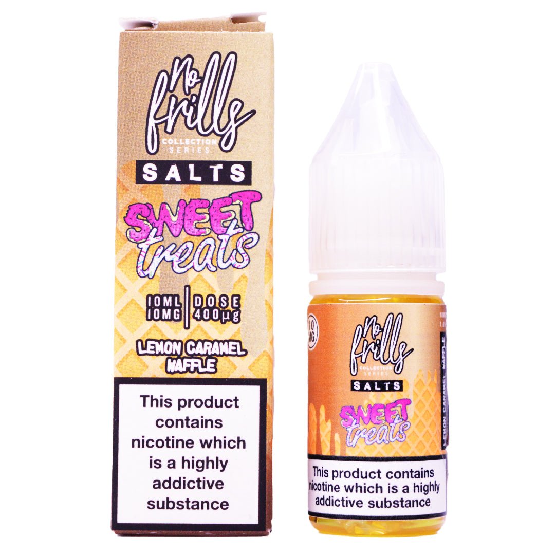 Lemon Caramel Waffle 10ml Nic Salt By No Frills Sweet Treats - Prime Vapes UK